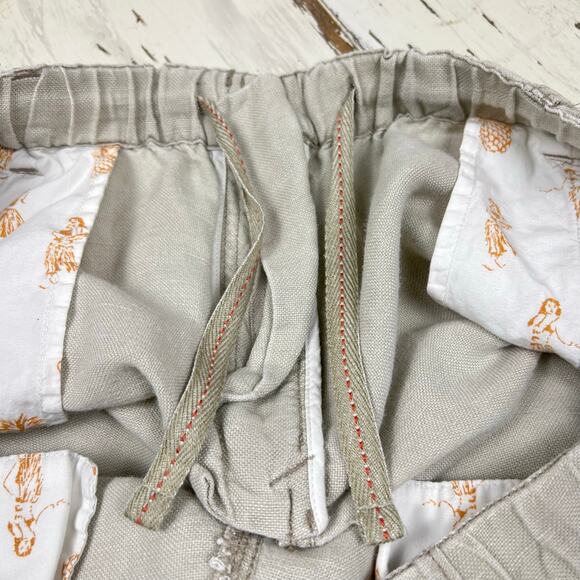 Tommy Bahama Linen shorts men’s XXL cargo elastic waste w/ a drawstring, pockets - Picture 7 of 9